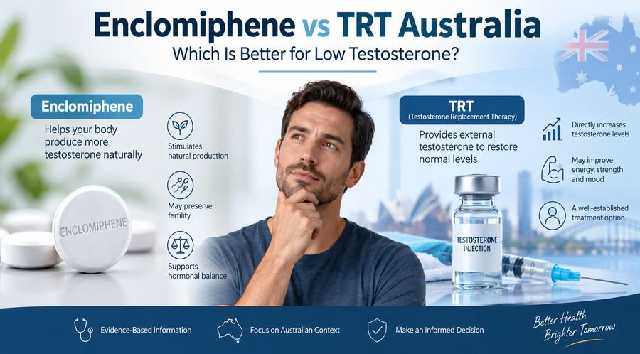 Enclomiphene vs TRT Australia: Which Is Better for Low Testosterone?